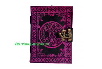 Handmade Leather Celtic TREE of LIFE  Pagan Wicca Journal Diary Book of Shadows Wholesaler India 
